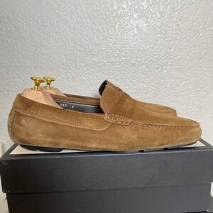 To Boot New York Mitchum Brown Suede Moc Toe Penny Loafer Driving Shoes Men's 9